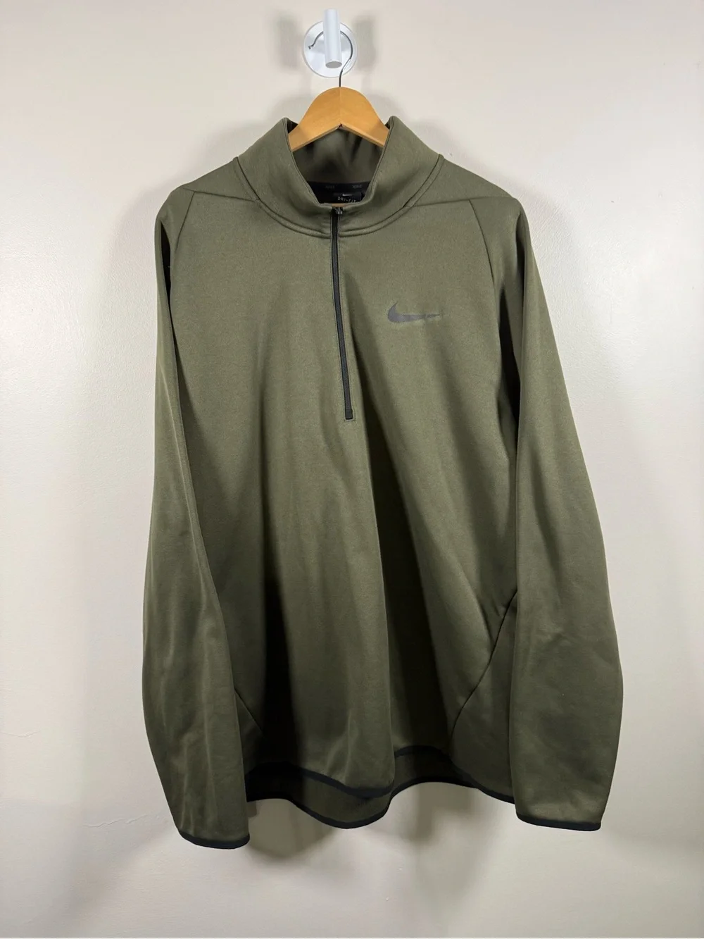 Nike Men’s Olive Green Half-Zip Performance Jacket